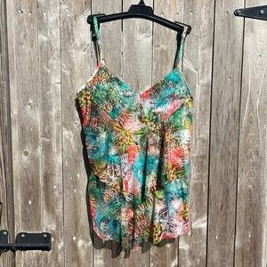 Sunsets California Tahitian Dream Ava Tiered Tankini Top,Size Medium,NWT